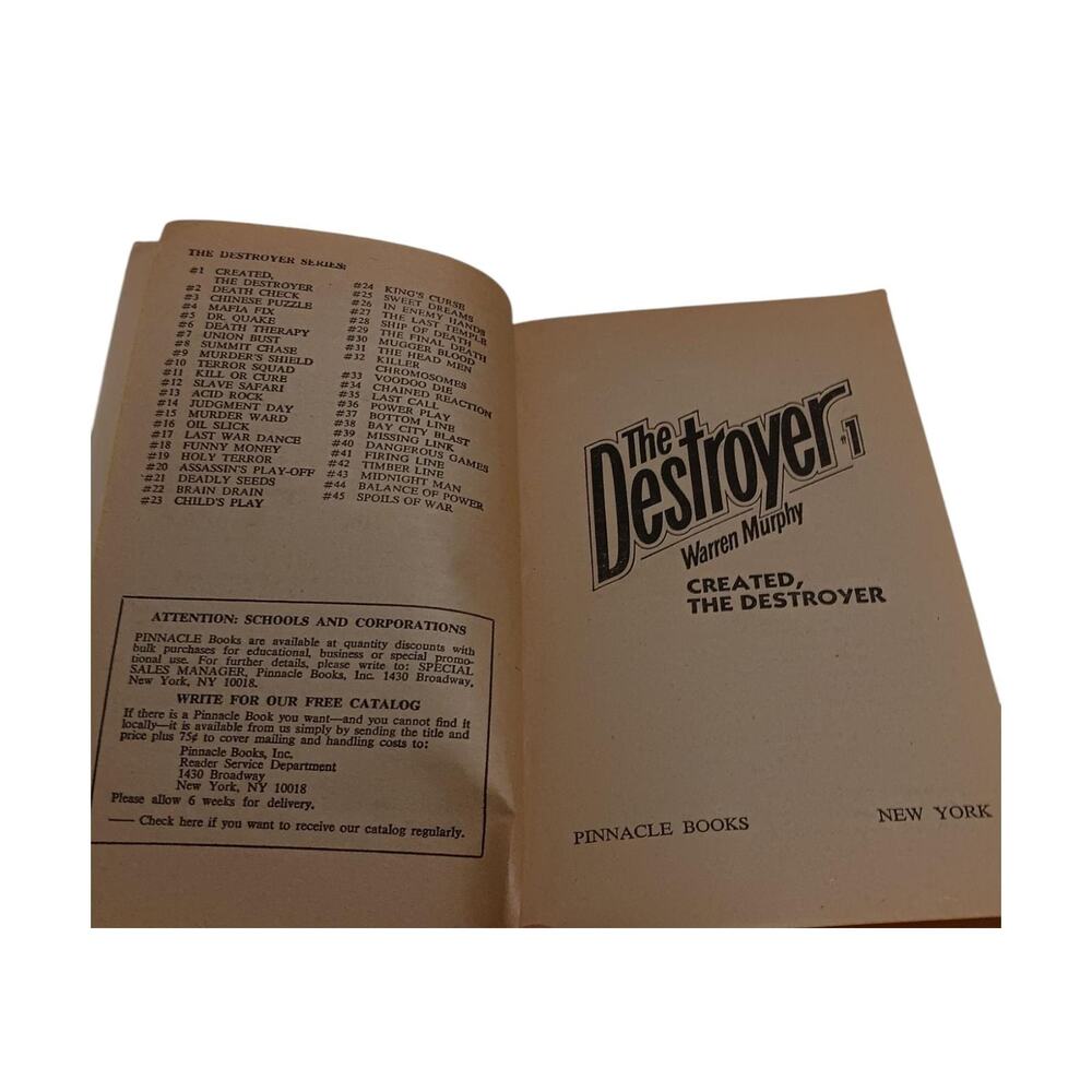 The Destroyer #1 by Warren Murphy 1980 Vintage Paperback 13th Printing - Picture 4 of 5